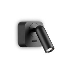 Bean LED Decorative Square Reading Light Black, 3000K 3.5W