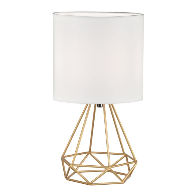 Christie - Gold Geometric Lamp Gold White Medium 1