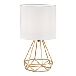 Christie - Gold Geometric Lamp Gold White Medium 1