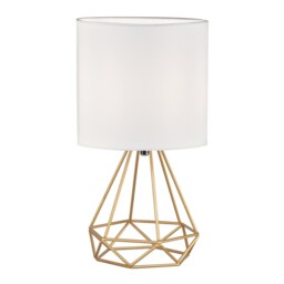 Christie - Gold Geometric Lamp Gold White Medium 1