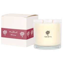 Nicola Spring Mulled Wine Scented Candle - 400g 28h Natural Single Wick Soy Wax Aromatherapy Candle Home Fragrance