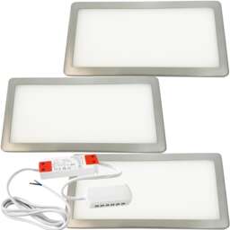3-Pack Brushed Nickel Ultra-Slim LED Under Cabinet Lighting Kit - Warm White Finish