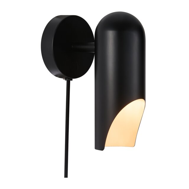 Nordlux Rochelle Indoor Wall Light Black Metal Sensor GU10 Adjustable Head - Plug In or Mains Powered , IP20