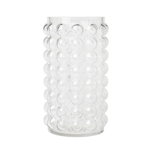 BHS Medium Bobble Glass Vase, Clear