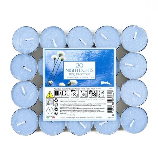 Aladino Cotton Flower Night Light (Pack of 20) Blue Blue One Size 1