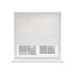 140cm White Temporary Self Adhesive Dimout Pleated Window Blind 200cm Drop White White