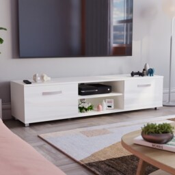 Vida Designs Cosmo 2 Door TV Unit Entertainment Stand, 160cm, White White 1