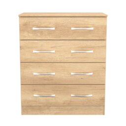 Hampshire 4 Drawer Chest of Drawers in Nebraska Oak (Ready Assembled) Brown Nebraska Oak