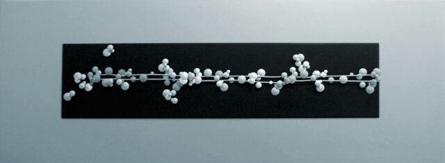 Raised Silver Beads Design Wall Art Silver