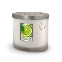 Twin Wick Ellipse Soy Wax Candle - Lime Splash