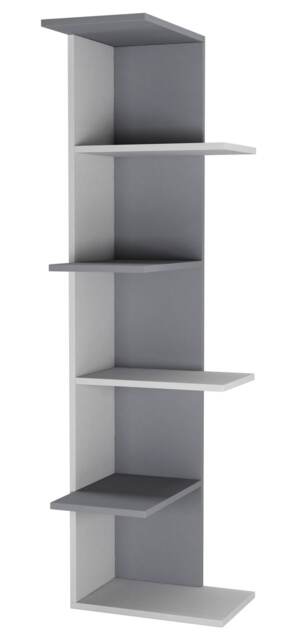 White 5-Tier Corner Bookcase & Shelving Unit White 1