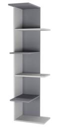 White 5-Tier Corner Bookcase & Shelving Unit White 1