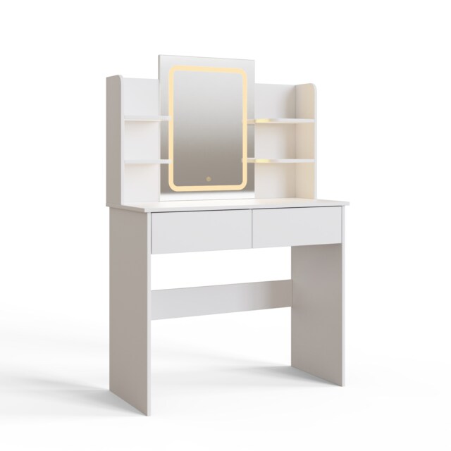 Sadie LED Mirror Dressing Table White White
