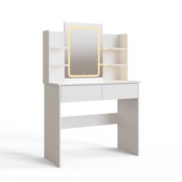 Sadie LED Mirror Dressing Table White White