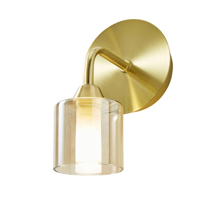 BHS Noah Bathroom Wall Light, Satin Brass