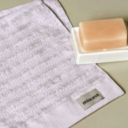 Organic Cotton Ribbed Face Cloths Pack of 2 - White
