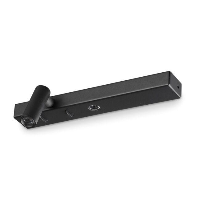 Bonne Nuit Left LED Reading Wall Light Black 3000K
