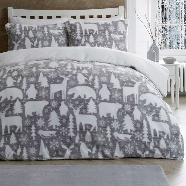 Fusion Arctic Animals Duvet Cover Set Grey