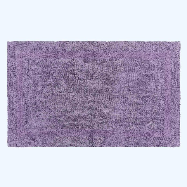 Homescapes Luxury Reversible Cotton Bath Mat - Lilac Purple Lilac