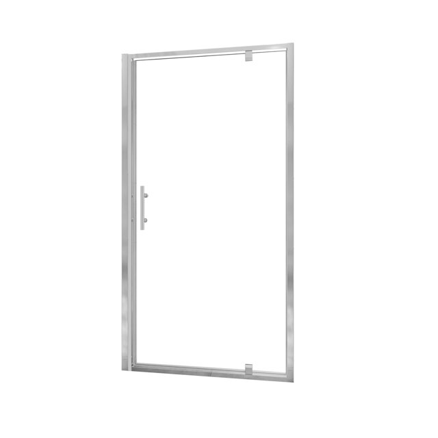 Aica Bathrooms 860x1850mm Chrome Frame Pivot Door Shower Enclosure Glass Screen Cubicle Chrome