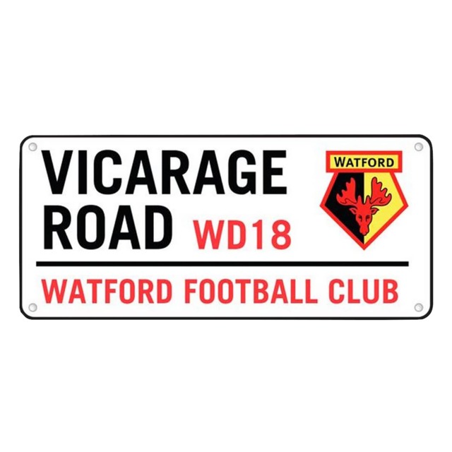 Watford FC Vicarage Road Street Sign Black Black/Yellow/Red One Size 1