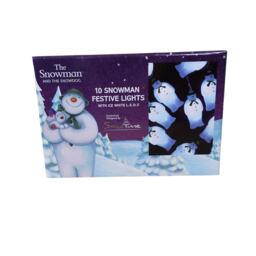 The Snowman And The Snowdog Battery Operated 10 Snowmen LED Indoor String Light Ice White LEDs