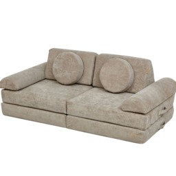 Tutti Bambini Playrama Montessori Kids Play Sofa - Mushroom Brown Two Seater
