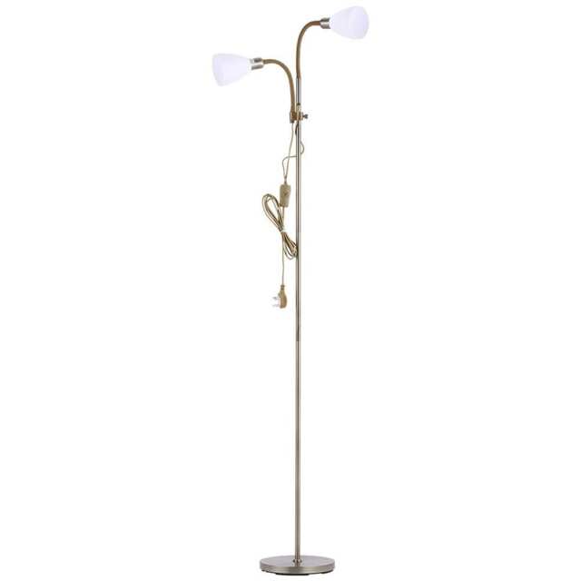 Living and Home Modern 2-Head Floor Lamp for Living Room - Bronze