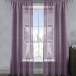 Velosso Alessandria Sparkle Slot Top Voile Panel - 137cm x 228cm Purple Mauve