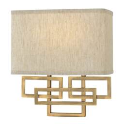 Lanza 2 Light Indoor Wall Light Brushed Bronze, E14