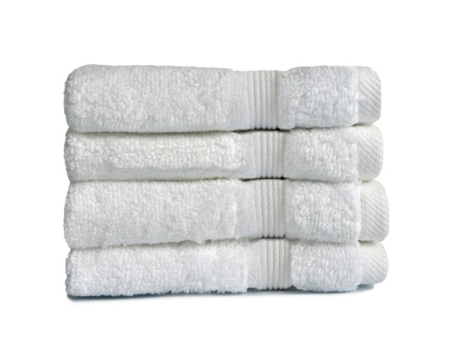 Zero Twist Egyptian Cotton Face Cloths Pack of 4 - White