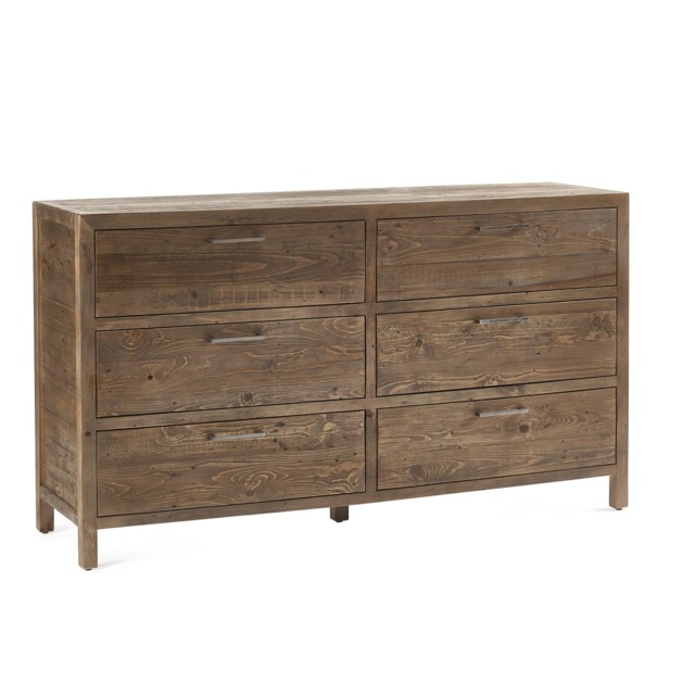 Premium Legacy 6 Drawer Wide Chest - Cashew