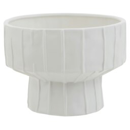 Interiors by Premier Ceramic White Vase, Versatile Pottery Vase, Compact And Lightweight Ceramic Vase For Artificial Flowers White