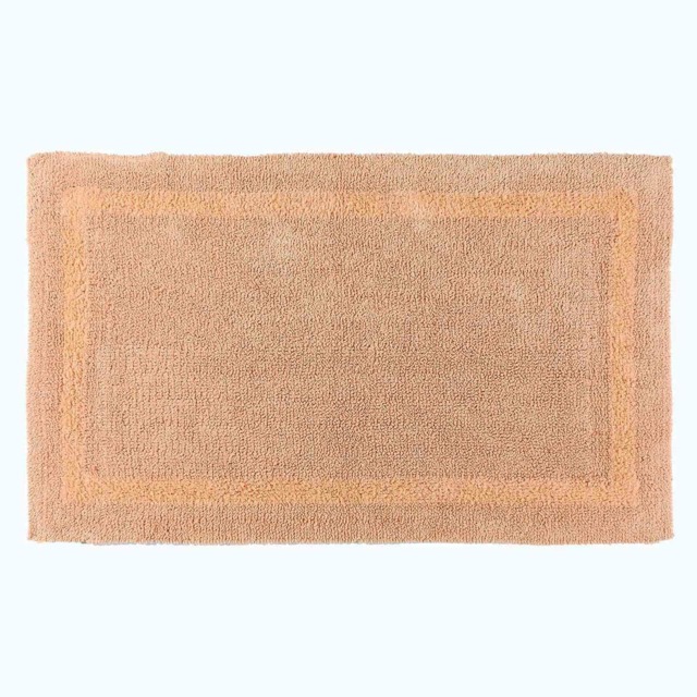 Homescapes Luxury Reversible Extra Large Bath Mat - Peach Pink Peach