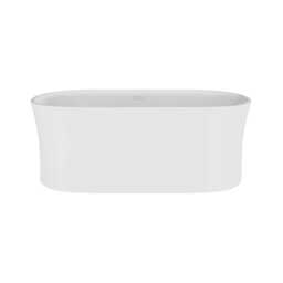 Balterley Contemporary Curved Freestanding Bath: Modern Double-Ended Luxury Acrylic Bath White White 1600 x 780 x 590mm