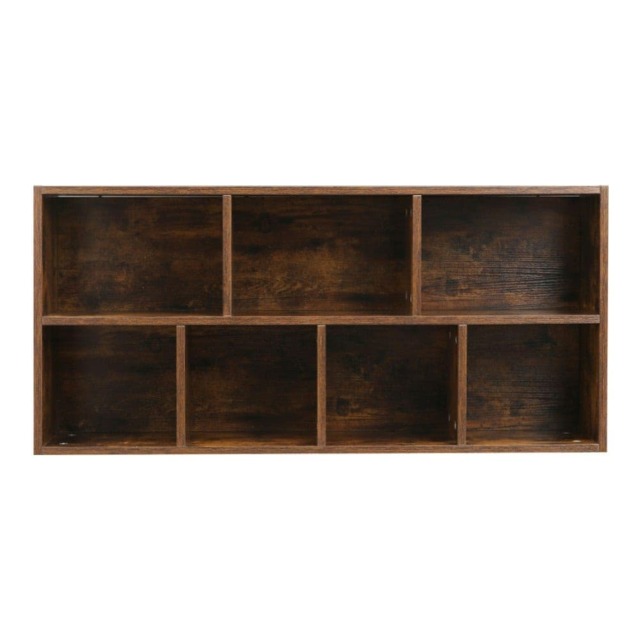 Living and Home Cube Wooden Bookcase Organizer Storage Shelving Unit Brown