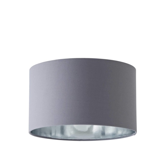 ValueLights Reni Grey Fabric Chrome Shade and Bulb