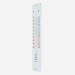 Homescapes Silver Metal Wall Thermometer, 45 cm