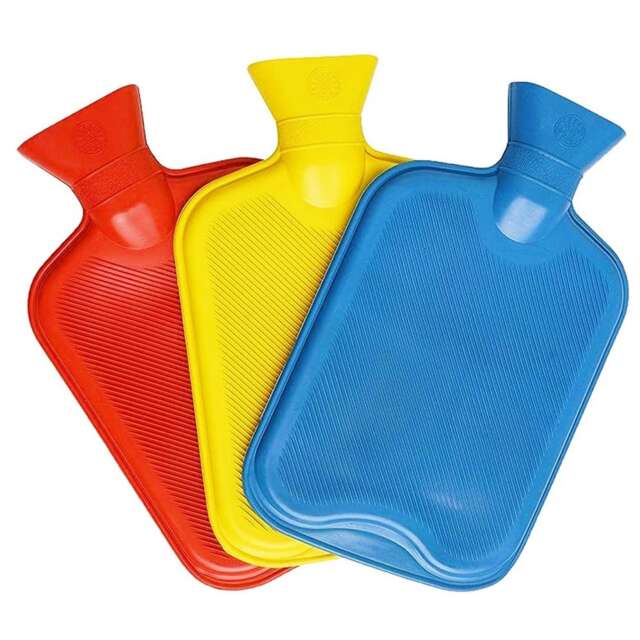 K Collection Hot Water Bottle (Pack of 3) Red Red/Yellow/Blue One Size 1