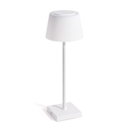 Auraglow Rechargeable Cordless LED Table Lamp - CAPRI White White/White