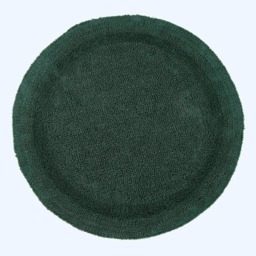 Homescapes Luxury Reversible Round Bath Mat - Forest Green Forest Green