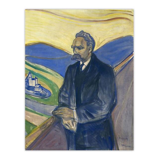 "Friedrich Nietzsche Portrait Munch Vintage Huge Wall Art Poster Print 24X32"""
