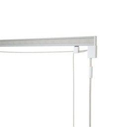 100cm Corded Roman Blind Kit (210cm Drop) White White