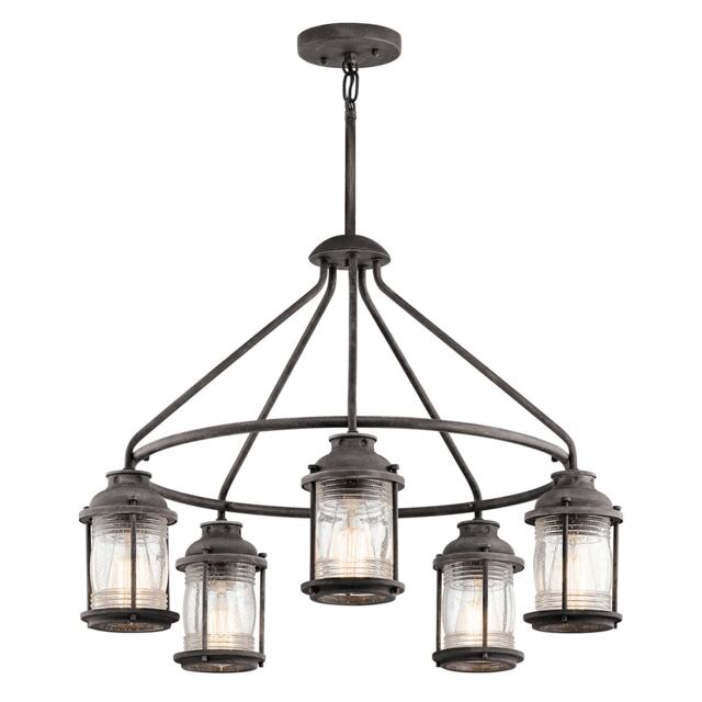 Ashland Bay 5 Light Outdoor Chandelier Pendant Lighting Zinc IP44, E27
