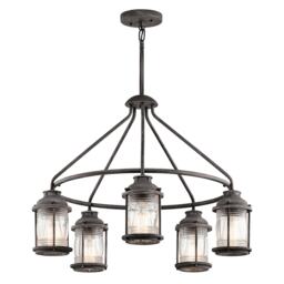 Ashland Bay 5 Light Outdoor Chandelier Pendant Lighting Zinc IP44, E27