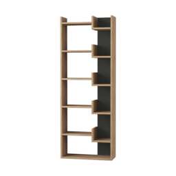 Decortie Oppa Bookcase 60x22x162cm Oak Anthracite Grey