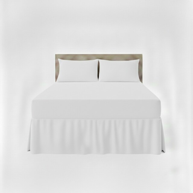 Fitted Valance Bed Sheet Polycotton Mattress Cover And Frill Easy Care White Small Double