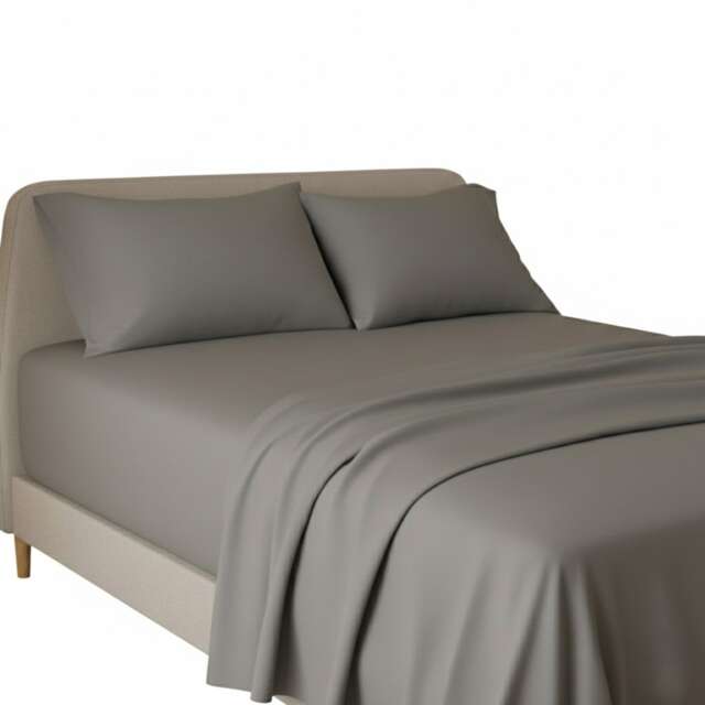 Flannelette Flat Sheet Soft Brushed Cotton Bedding for Warmth Comfort Grey Super King