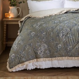 Wylder Hermione Ruffled Cotton Floral Bedspread