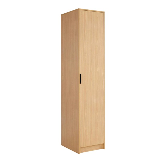 Phoenix Wardrobe 1 Door Space Saving Bedroom Home Furniture Clothing Storage Unit Brown